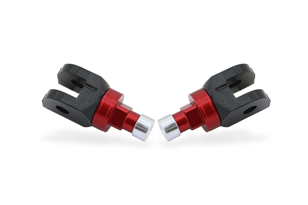 [CNC-PEA21BR] Footpegs kit TOURING passenger - Advanced Mounting System (Black/Red)