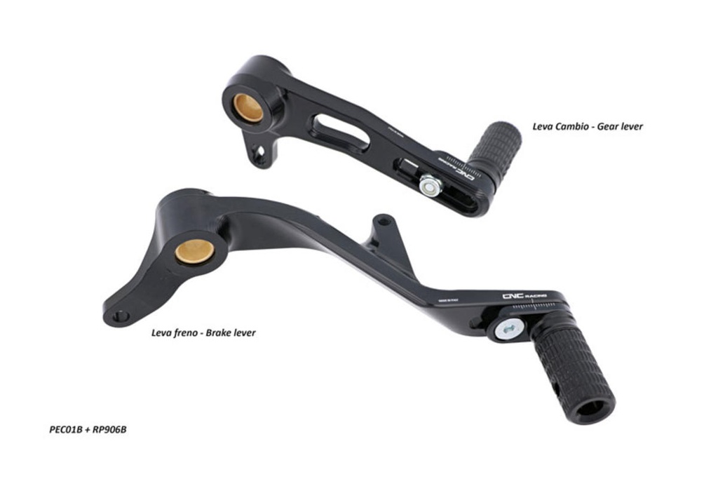 [CNC-PEC01B] Gear/Rear brake levers kit ducati - SLIDE (Black)