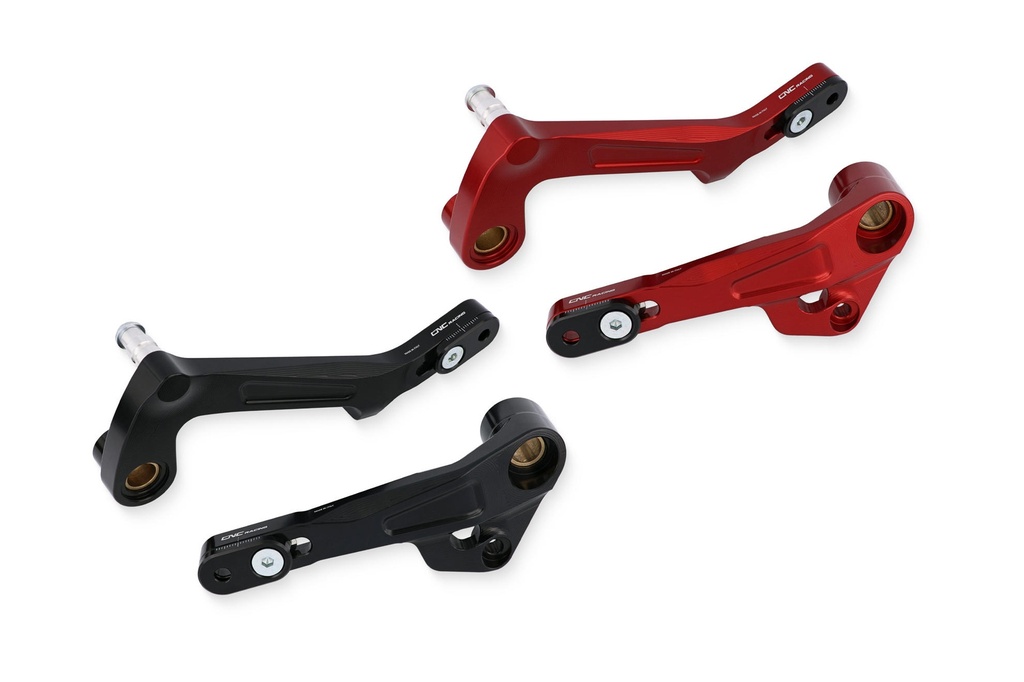 [CNC-PEC02B] Gear/Rear brake levers kit Ducati Multistrada - SLIDE (Black)