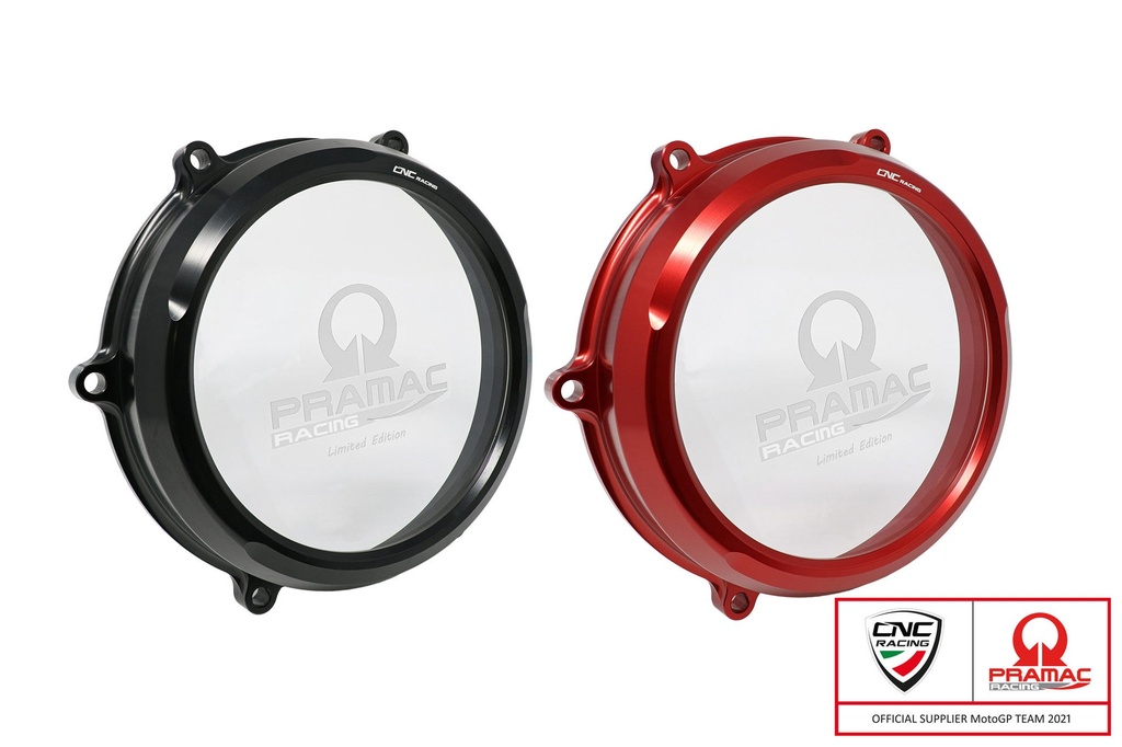 [CNC-CA210BPR] Clear oil bath clutch cover Ducati Streetfighter V4 - Pramac Racing Limited Edition (Black)