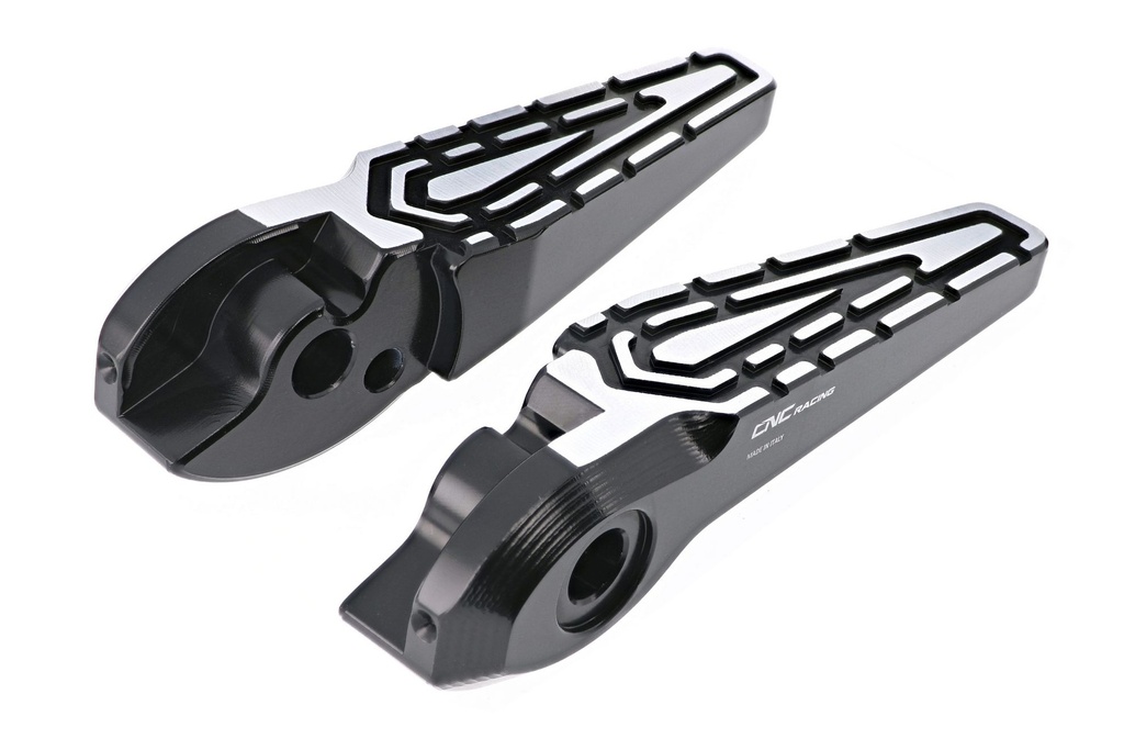 [CNC-PEP04BS] Folding passenger footpegs Ducati XDiavel/Diavel - bicolor (Black/Silver)