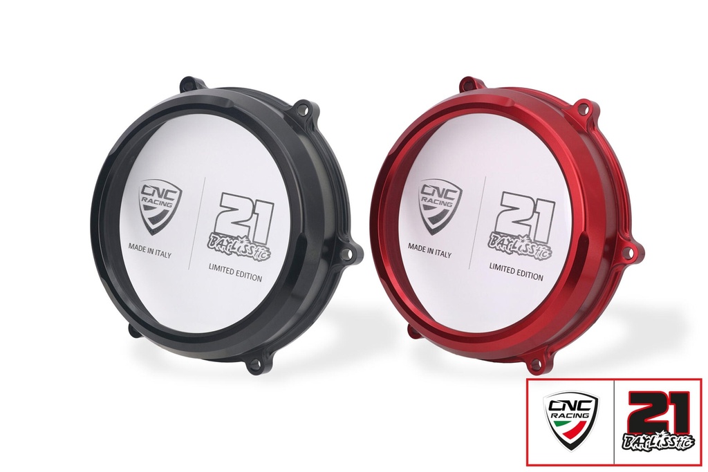 [CNC-CA210BTB] Clear oil bath clutch cover Ducati Streetfighter V4 - Troy Bayliss Limited Edition (Black)