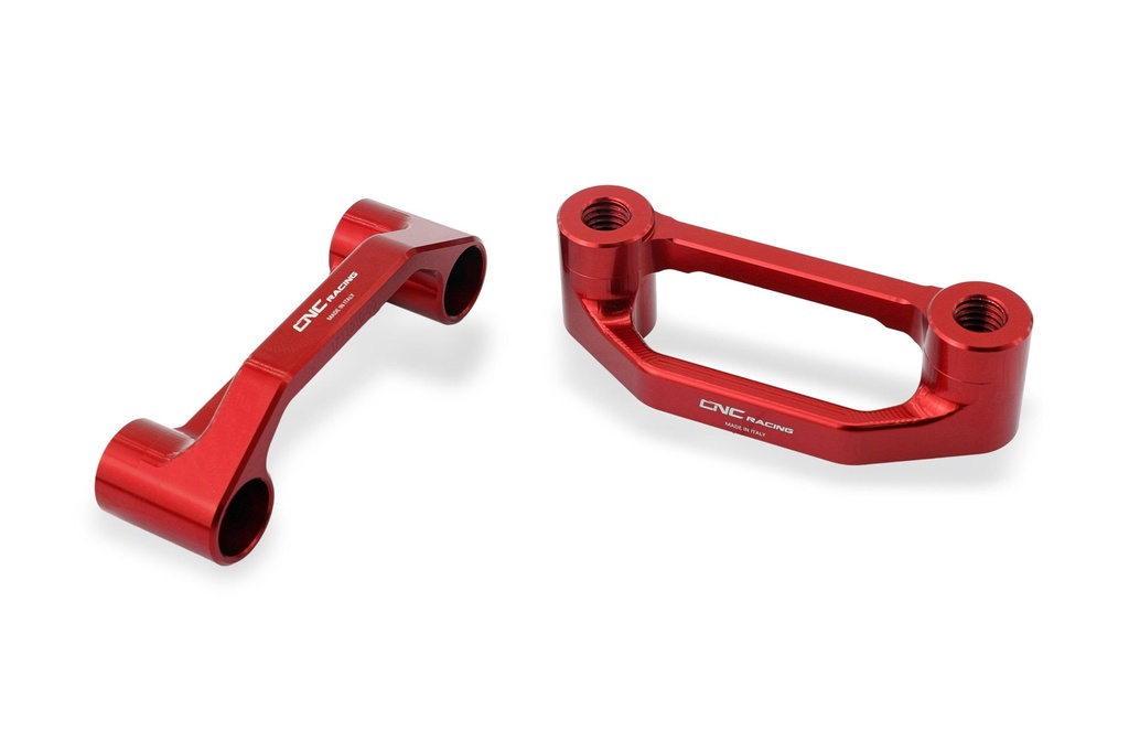 [CNC-PET53R] Rear footrest blanking plates Aprilia (Red)