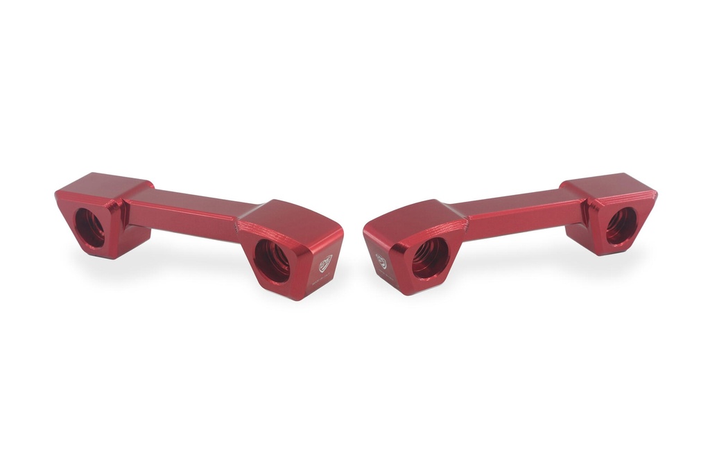 [CNC-PET55R] Hole Cover Plates & Tie-Down Strap Supports for Ducati Panigale V2 and Streetfighter V2 MY2025 (Red)