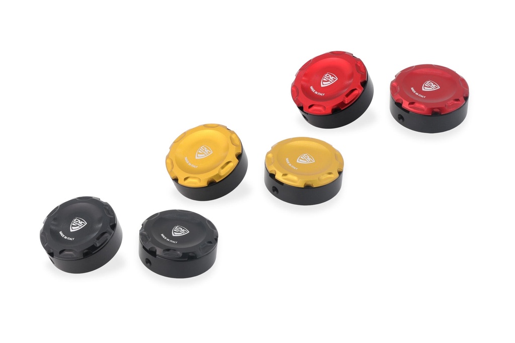 [CNC-PEV07B] Central bolt caps kit for OEM rearsets Ducati (Black)