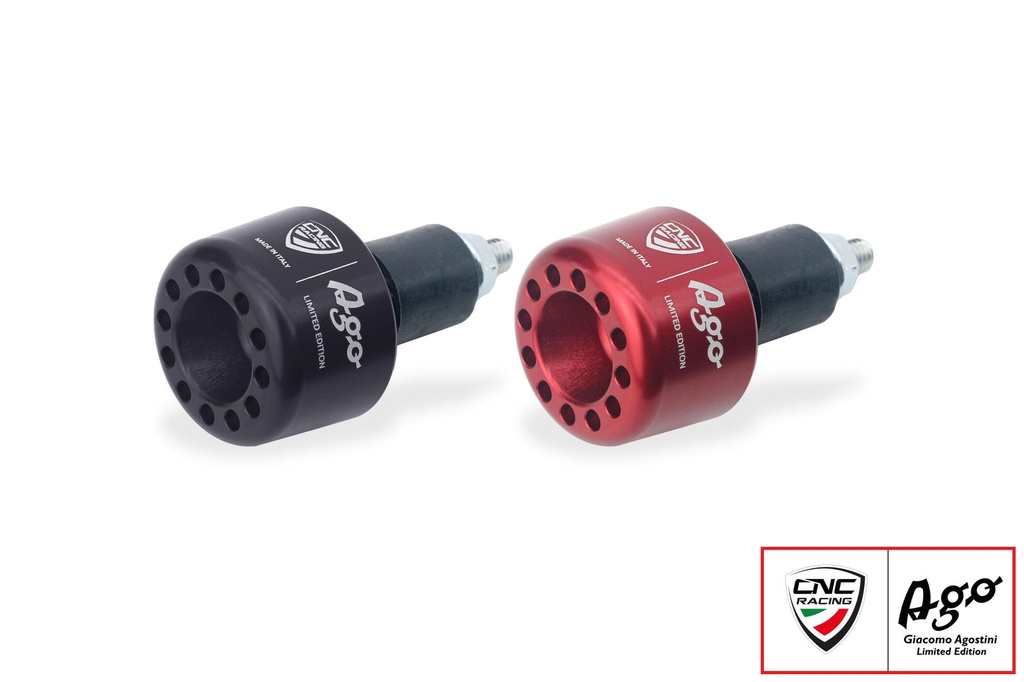 [CNC-PL001BAG] Handlebar cap left side - Giacomo Agostini Limited Edition (Black)