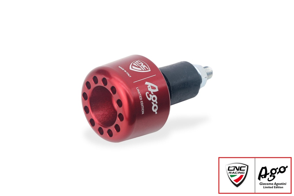 [CNC-PL001RAG] Handlebar cap left side - Giacomo Agostini Limited Edition (Red)