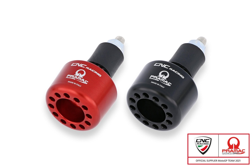 [CNC-PL001BPR] Handlebar cap left side Pramac Racing limited Edition (Black)