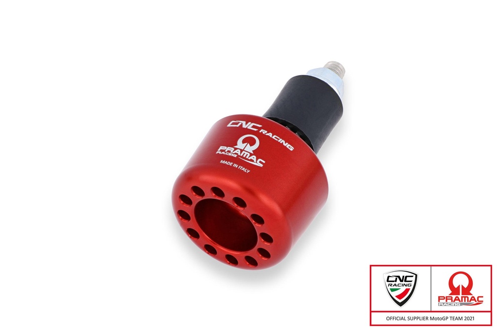 [CNC-PL001RPR] Handlebar cap left side Pramac Racing limited Edition (Red)