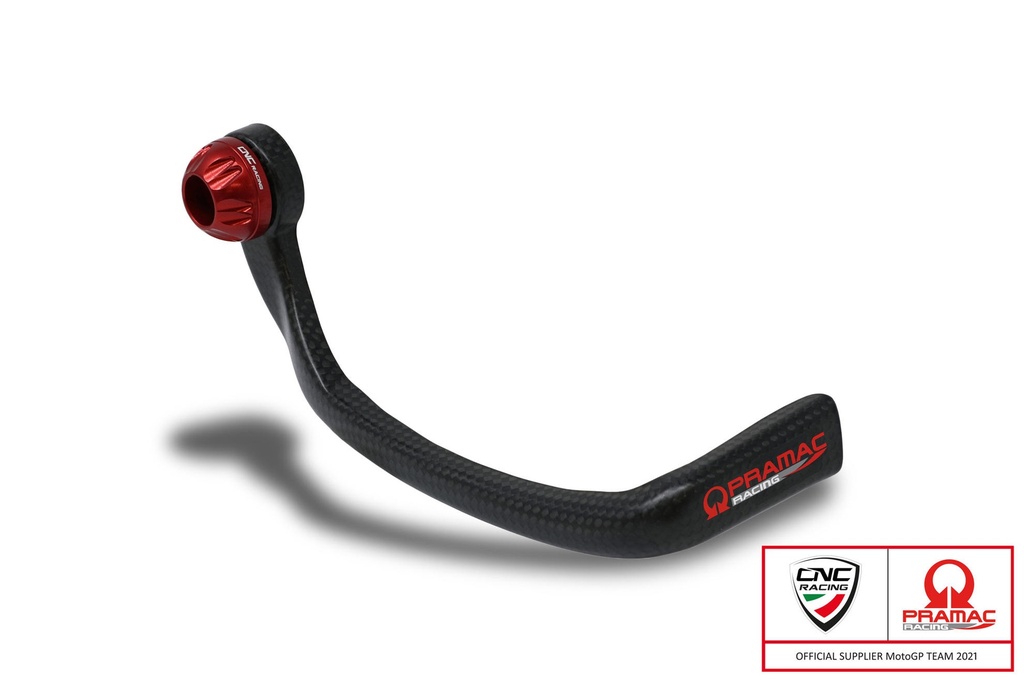 [CNC-PL150KRPR] Brake-Guard Carbon Race - Protection front brake lever glossy carbon Pramac Racing Limited Edition (Red)