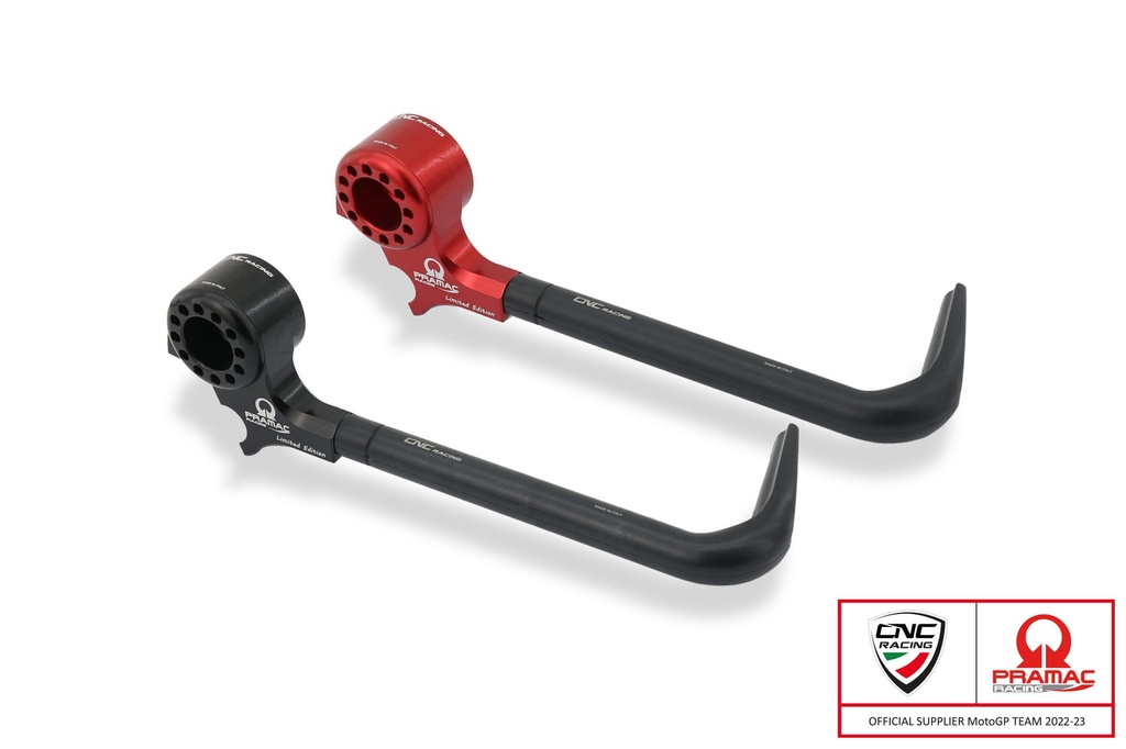 [CNC-PLM01BPR] Lever-Guard Street - Protection front brake lever with bar-end mirror housing - Pramac Racing Limited Edition (Black)