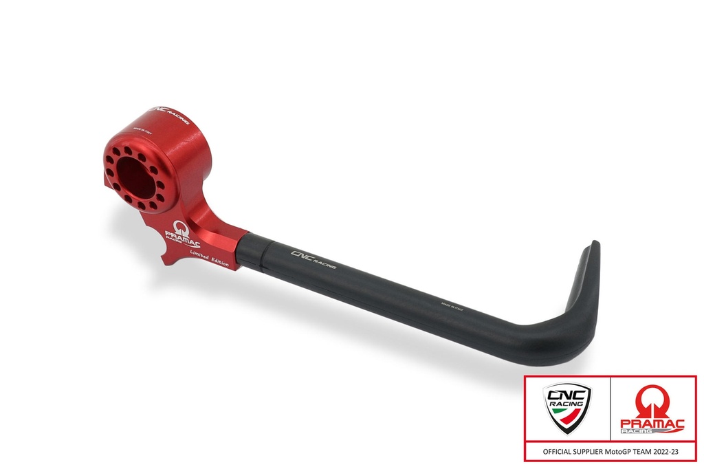 [CNC-PLM01RPR] Lever-Guard Street - Protection front brake lever with bar-end mirror housing - Pramac Racing Limited Edition (Red)
