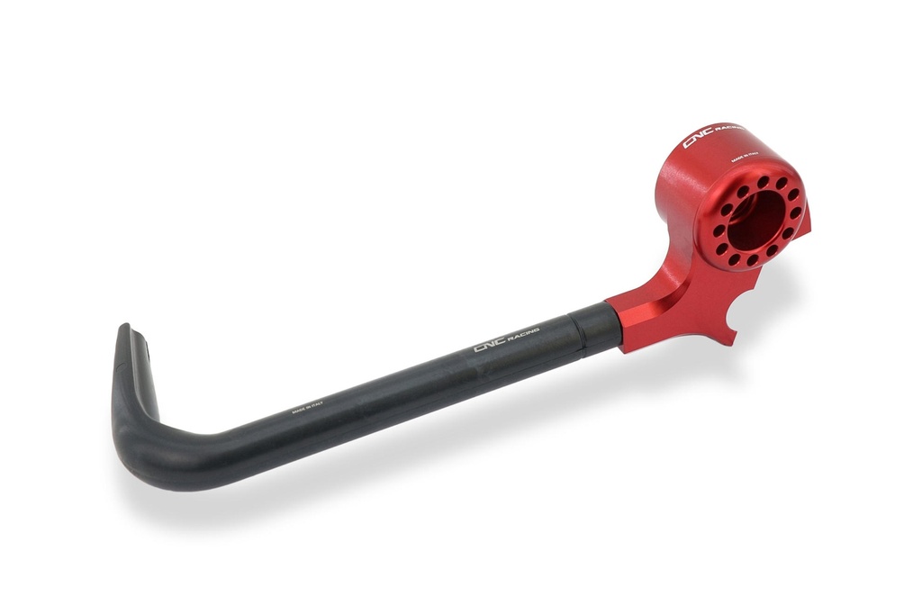 [CNC-PLM02R] Lever-Guard Street - Clutch lever protector with bar-end mirror housing (Red)