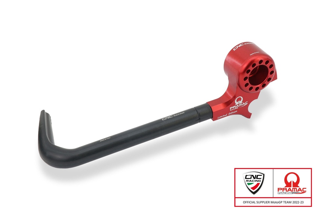 [CNC-PLM02RPR] Lever-Guard Street - Clutch lever protector with bar-end mirror housing - Pramac racing Limited Edition (Red)
