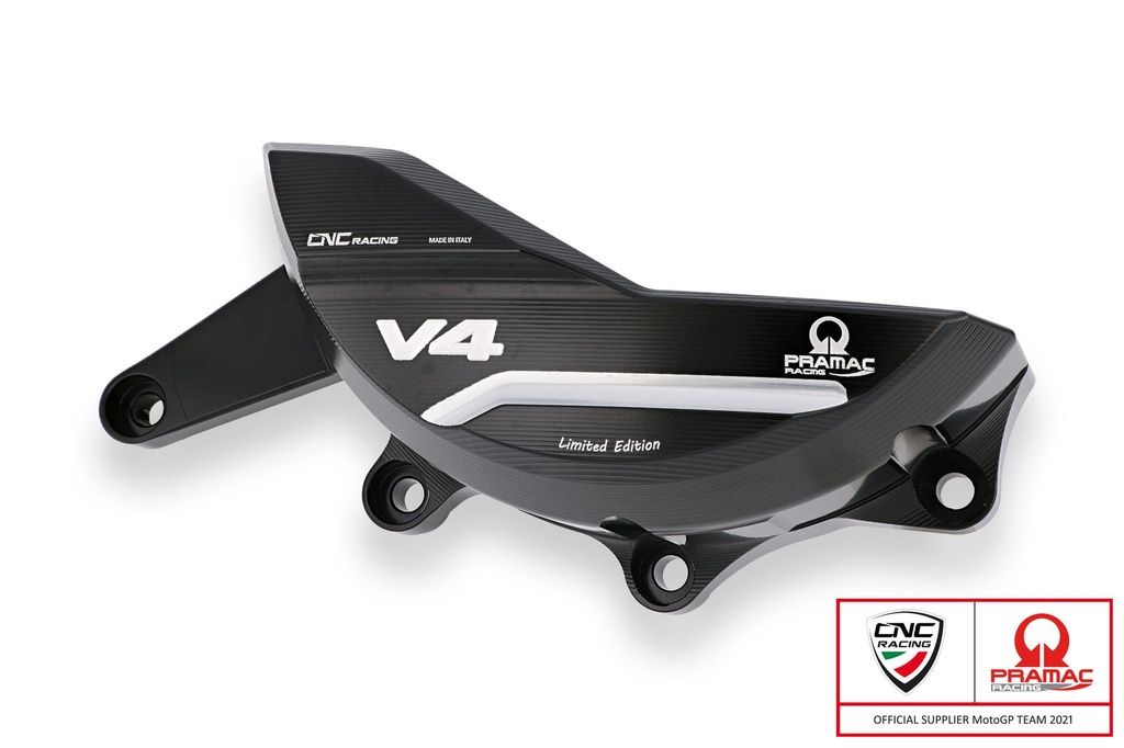 [CNC-PR311BPR] Generator cover protector Ducati Panigale and Streetfighter V4 - Pramac Racing Limited Edition