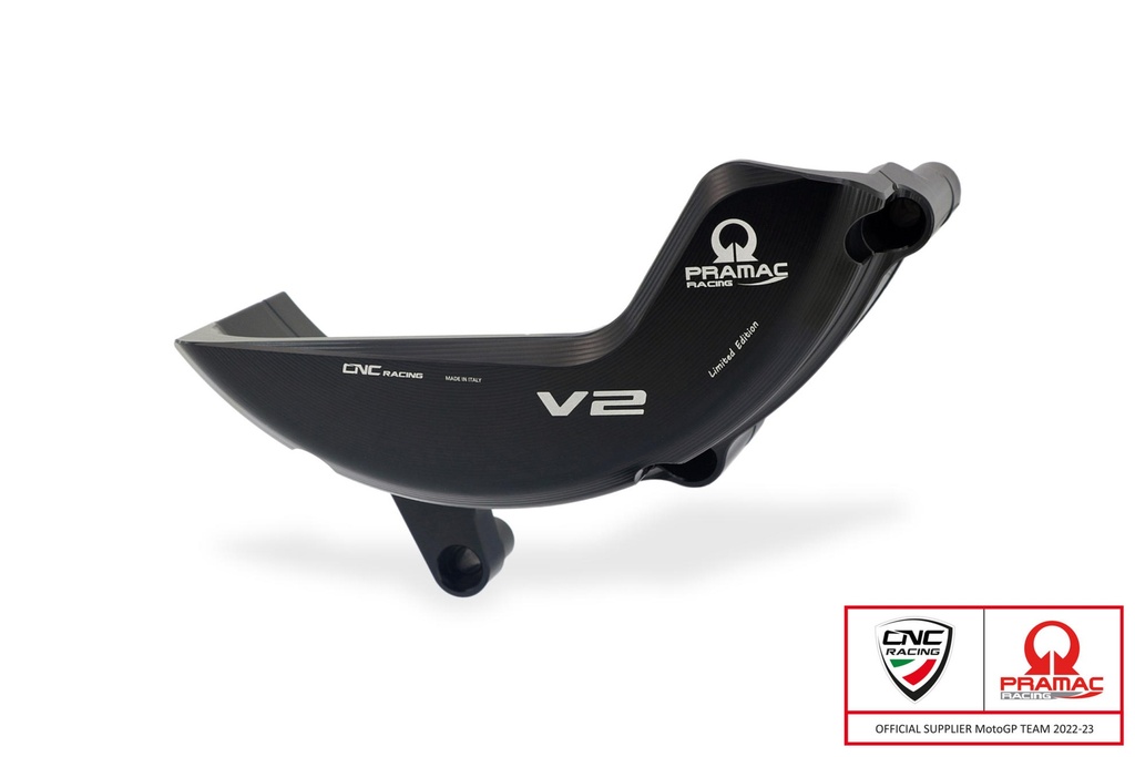 [CNC-PR323BPR] Generator cover protector Ducati Streetfighter V2 - Pramac racing Limited Edition
