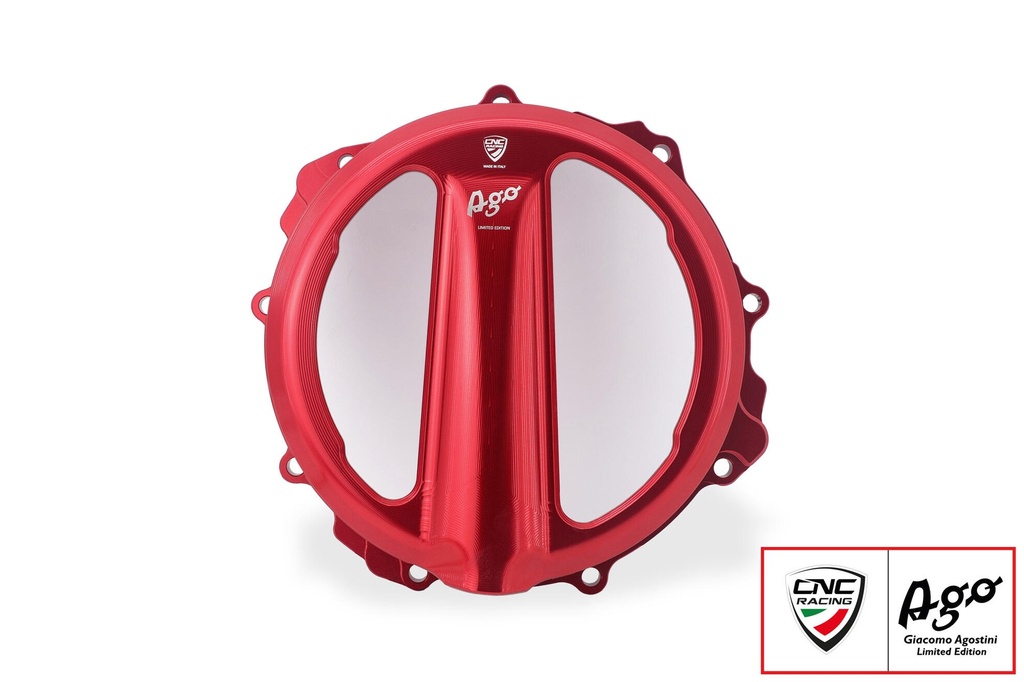 [CNC-CA301RAG] Clear clutch cover MV Agusta - cable control - Giacomo Agostini Limited Edition (Red)