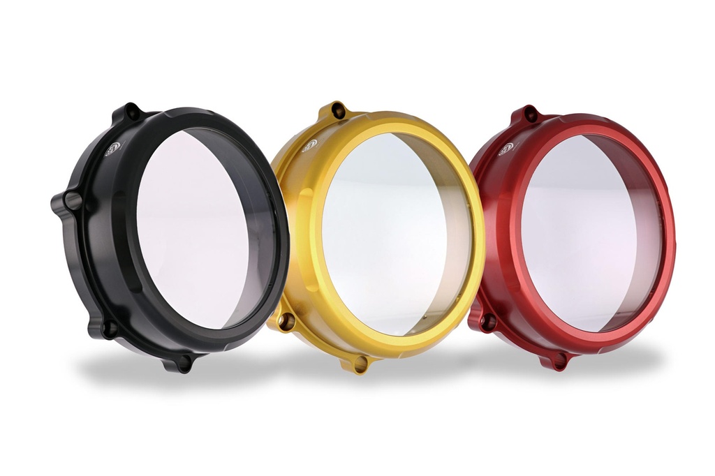 [CNC-CA400B] Clear cover Ducati dry clutch (Black)