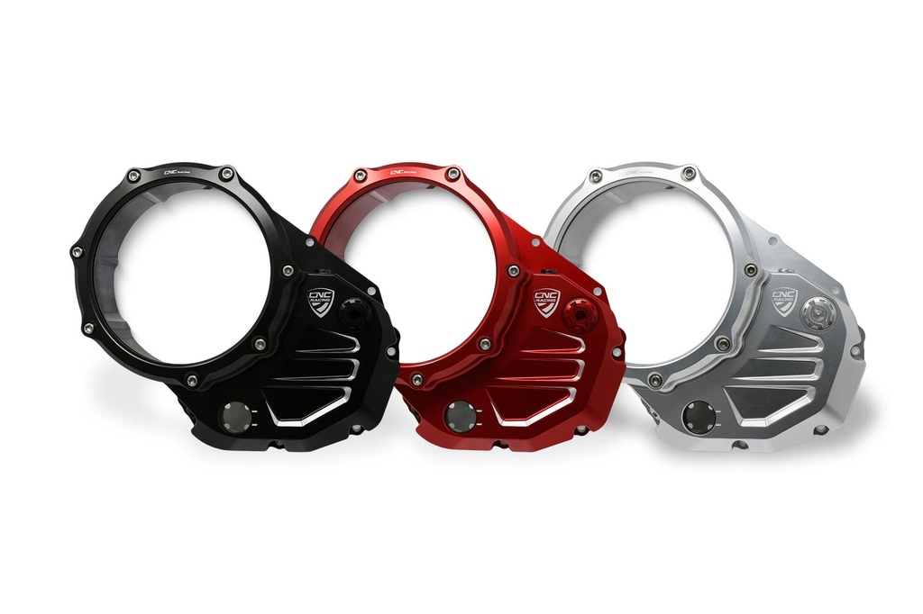 [CNC-CA501BB] Clear cover oil bath clutch Ducati (Black)