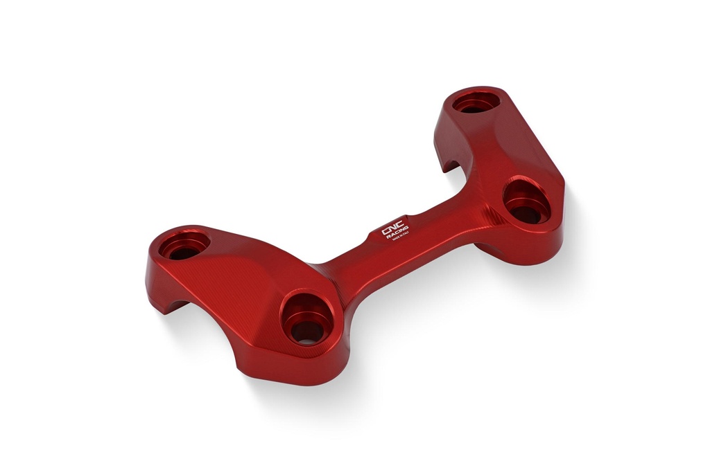 [CNC-RM254R] Handlebar top clamp Ducati Hypermotard 950 (Red)