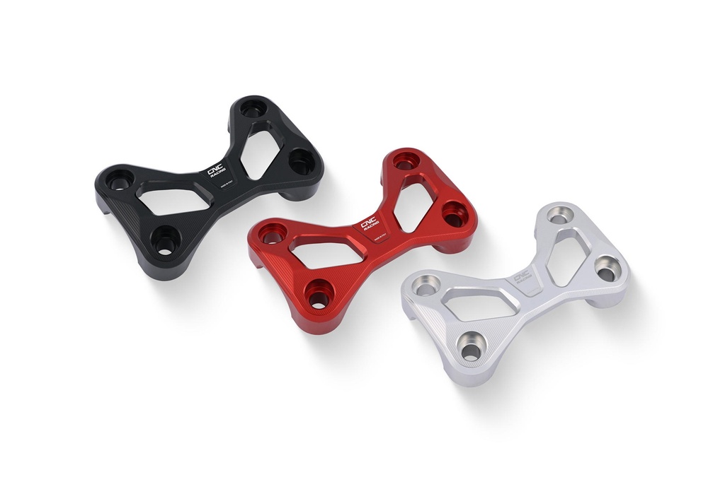 [CNC-RM256B] Handlebar top clamp Aprilia Tuono - Moto Guzzi v85 TT (Black)