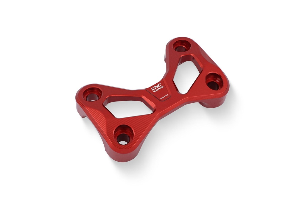 [CNC-RM256R] Handlebar top clamp Aprilia Tuono - Moto Guzzi v85 TT (Red)