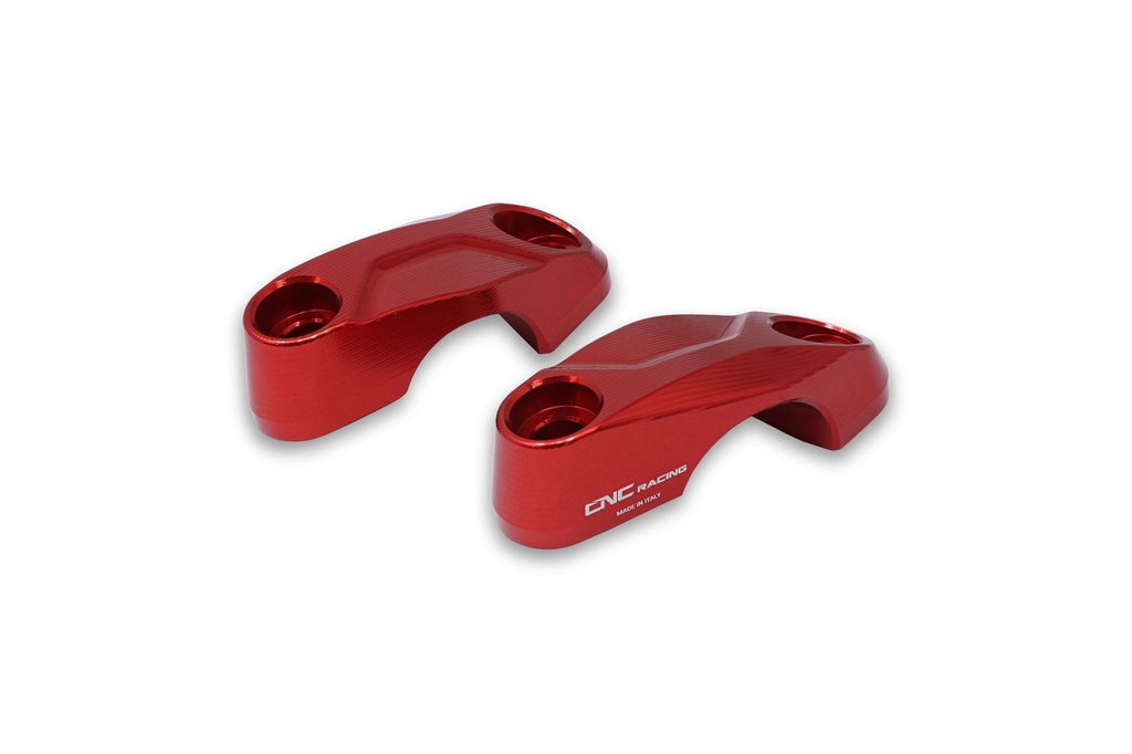 [CNC-RM257R] Handlebar upper clamp kit Ducati Streetfighter V4 - V2 (Red)