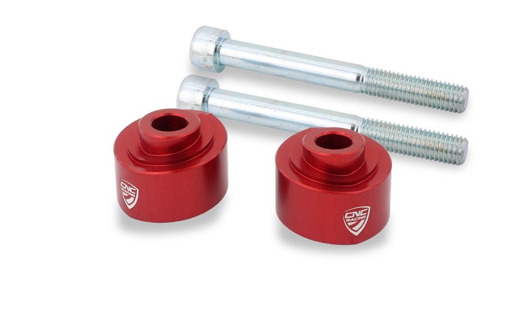 [CNC-RM260R] Handlebar clamp spacers H 20mm Ducati Multistrada V4 for OEM riser (Red)