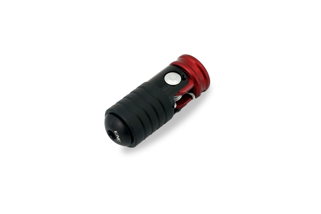 [CNC-RP9L5BR] FOLDING PEG STREET GEAR LEVER - M6 (Black/Red)