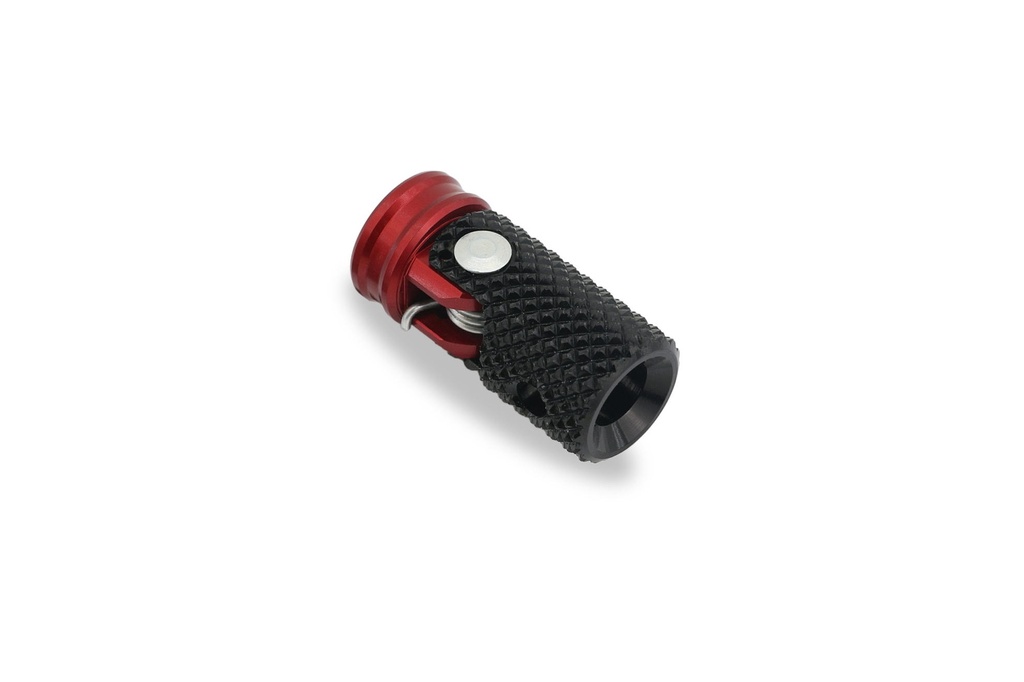 [CNC-RP9R4BR] FOLDING PEG SPORT REAR BRAKE LEVER - M6 (Black/Red)
