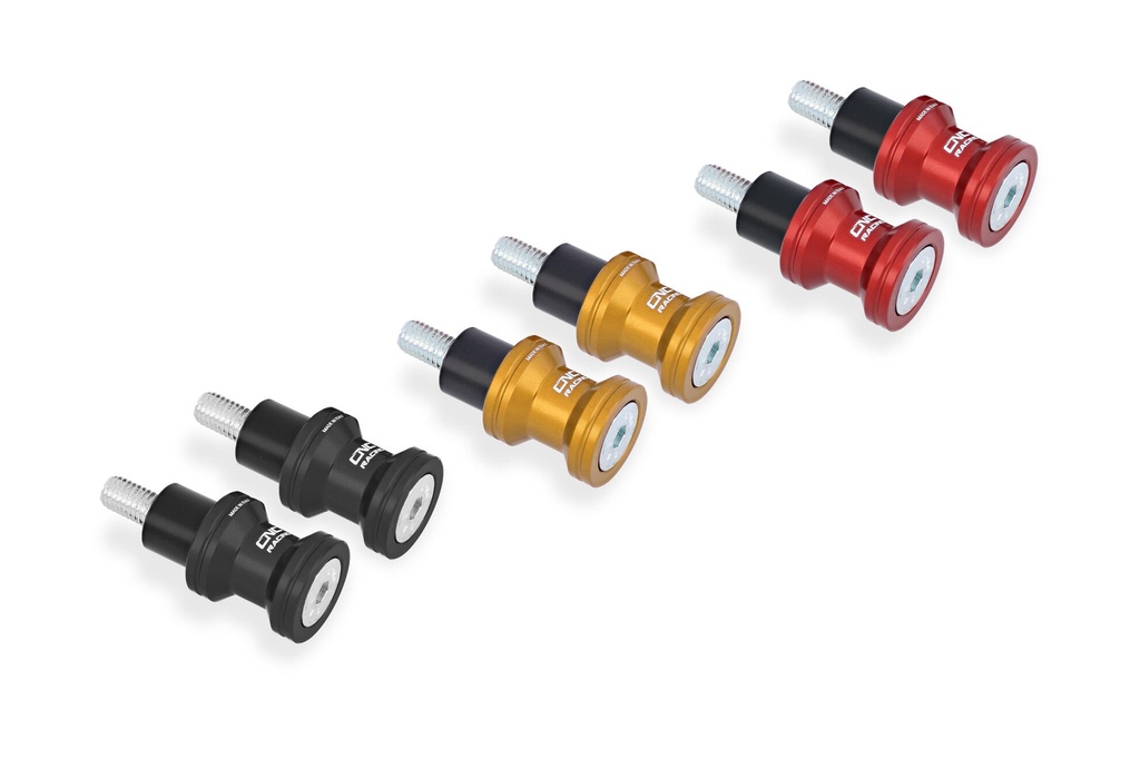 [CNC-SC195B] Swingarm spools M8 (Black)
