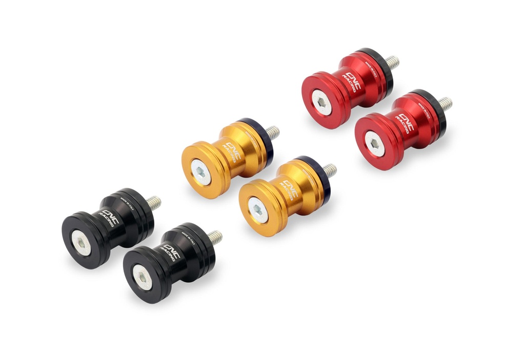[CNC-SC196B] Swingarm spools M6 (Black)