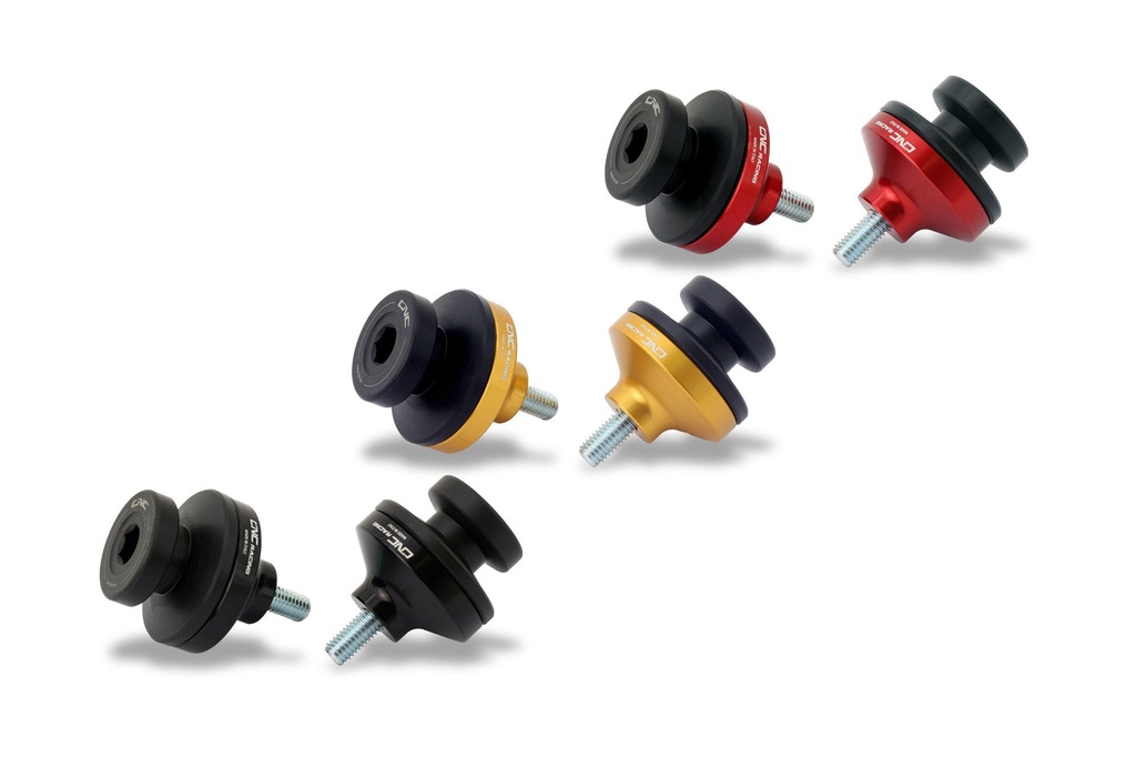 [CNC-SC300B] Swingarm spools M8 (Black)