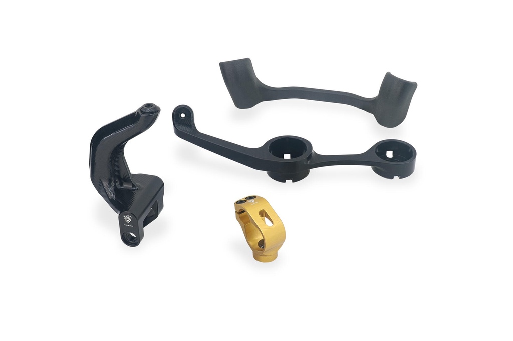 [CNC-SD123BG] Steering damper kit Ducati Multistrada V2 MY2025 (Black/Gold)
