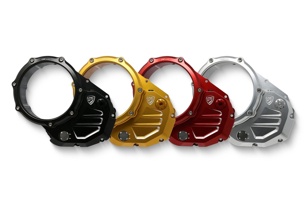 [CNC-CA503BB] Clear cover oil bath clutch Ducati (Black)