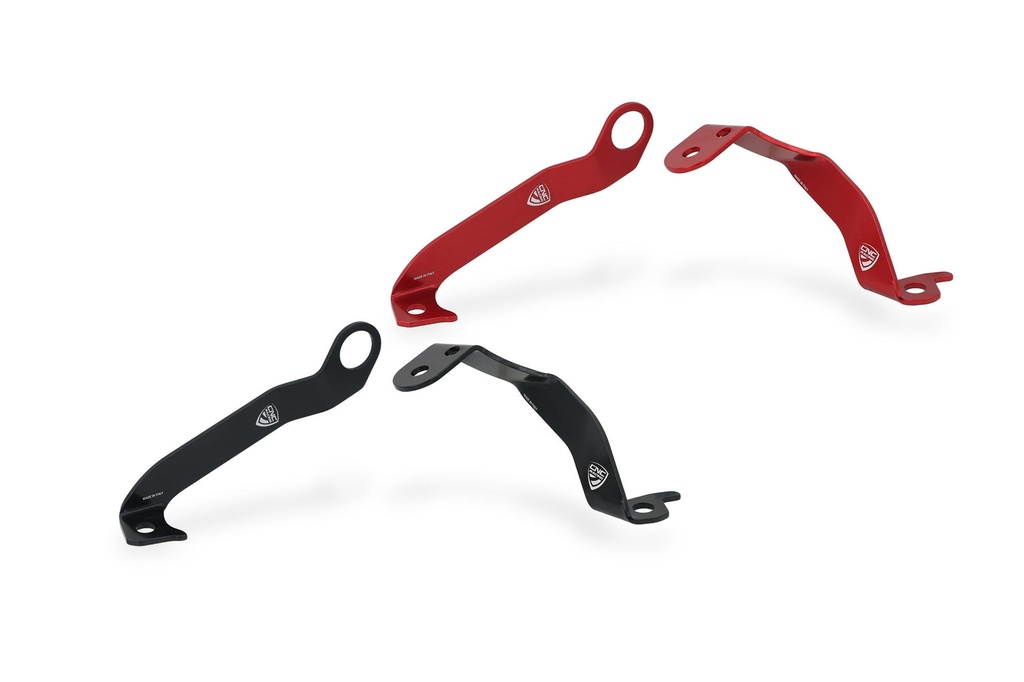[CNC-SEA17B] Bracket kit for clutch and brake fluid tank Ducati Panigale V4 (Black)