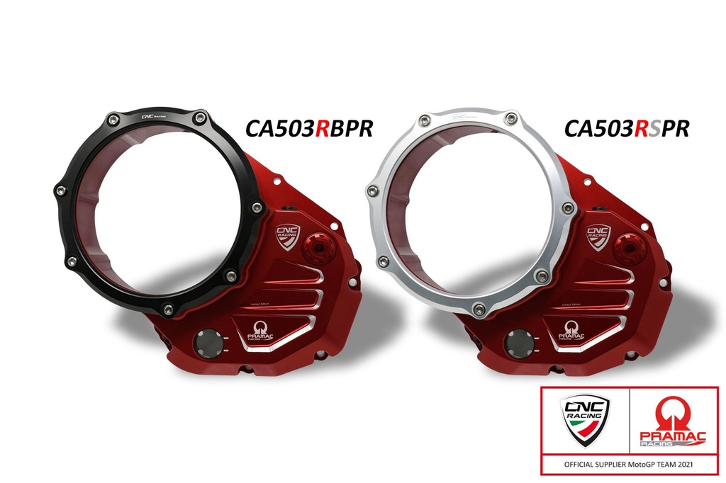 [CNC-CA503BRPR] Clear cover oil bath clutch Ducati Pramac Racing Limited Edition (Black/Red)