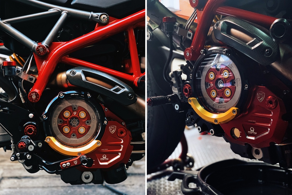 [CNC-CA503RBPR] Clear cover oil bath clutch Ducati Pramac Racing Limited Edition (Red/Black)