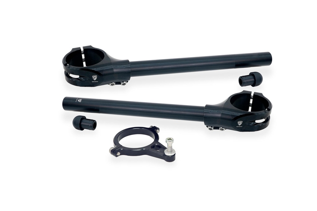 [CNC-SMK02B] Clip-on kit Ø 53 mm - offset 26 mm with steering damper bracket for Ducati Panigale
