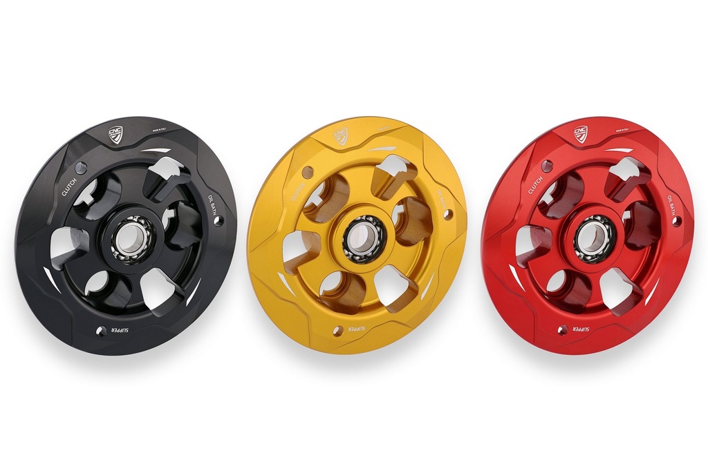 [CNC-SP201B] Pressure plate oil bath clutch Ducati with bearing Panigale Streetfighter Multistrada Diavel V4 (Black)