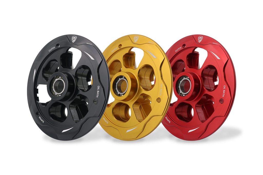 [CNC-SP205B] Pressure plate oil bath clutch Ducati with bearing (Black)