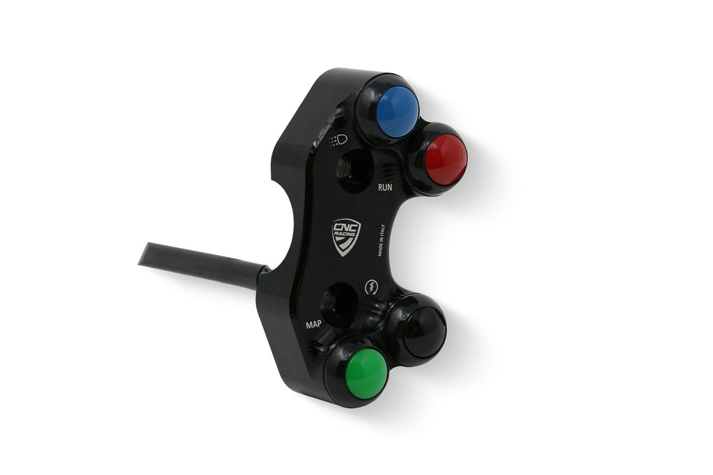 [CNC-SWA07B] Right handlebar switch Aprilia 660/V4 - OEM and RCS Brembo brake master cylinder