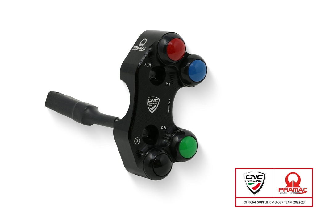 [CNC-SWD16BPR] Right handlebar switch Ducati Panigale V4R - OEM and RCS Brembo brake master cylinder - Pramac Racing Limited Edition