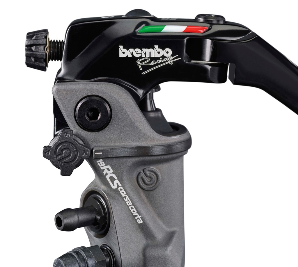 [CNC-110C74010] RADIAL BRAKE MASTER CYLINDER BREMBO 19RCS CORSA CORTA FOLD-UP LEVER 18-20 RATIO