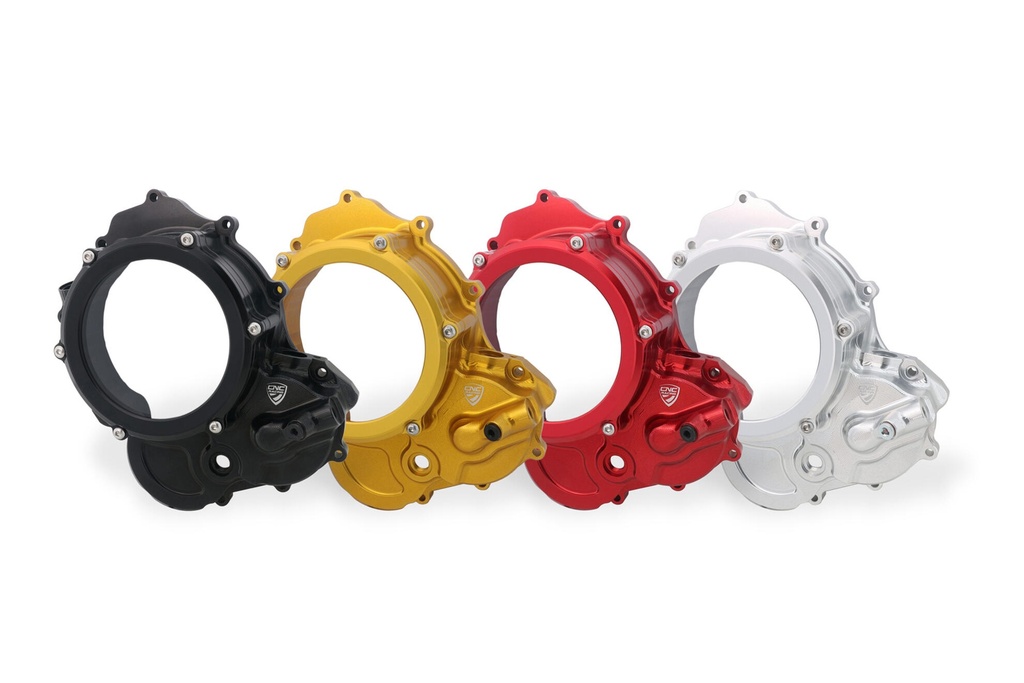 [CNC-CA510BB] Clear cover oil bath clutch Ducati (Black)