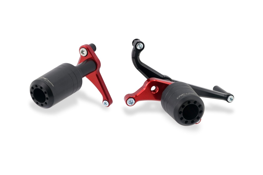 [CNC-TC324R] Frame crash protections for Ducati Panigale 955, 959, 1199 and 1299 (Red)