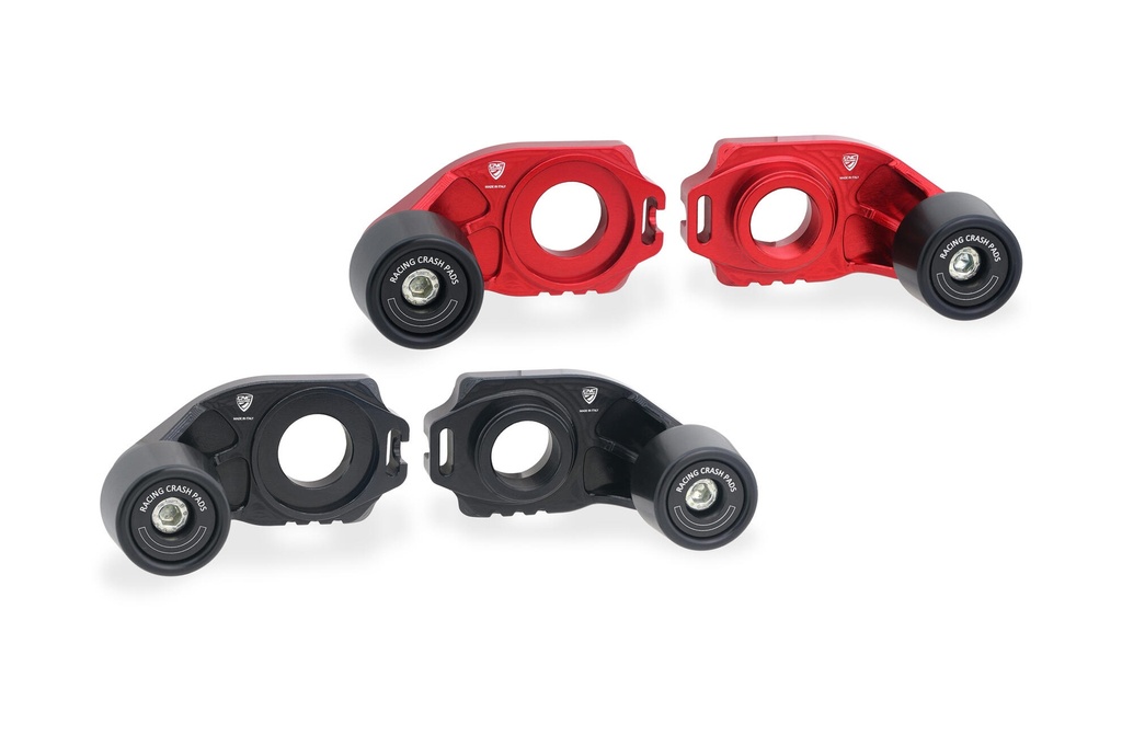 [CNC-TD016B] Chain adjuster Racing with Crash Pad Ducati (Black)