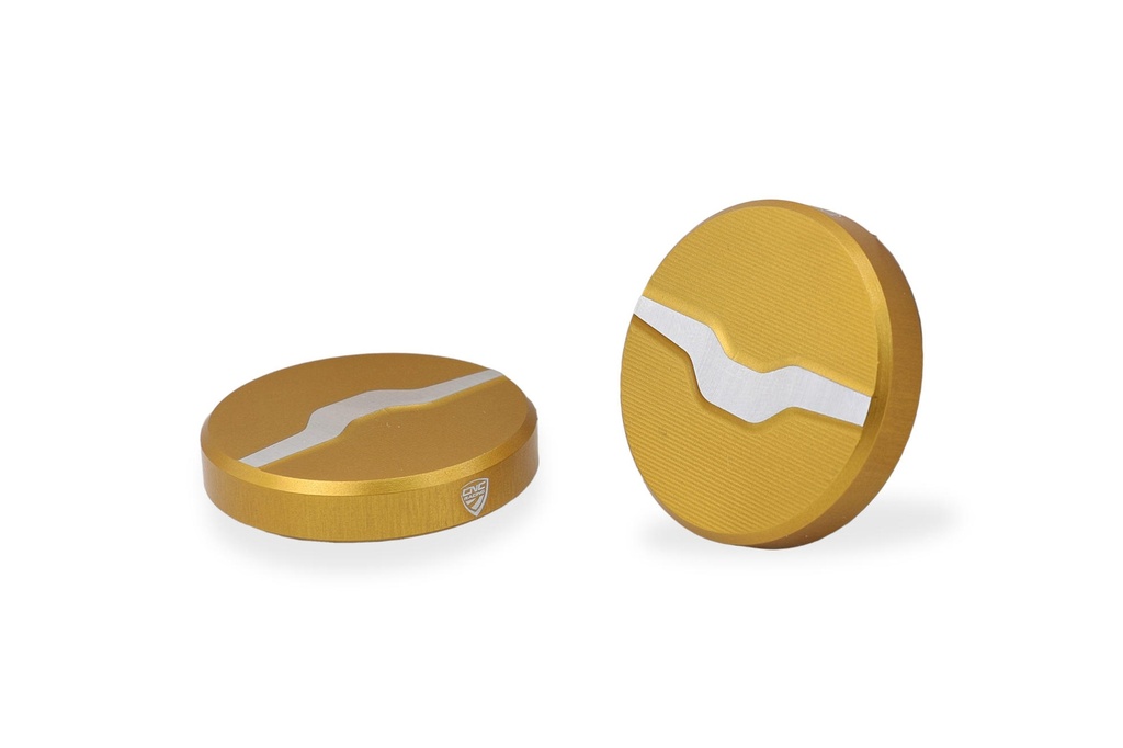 [CNC-TE201G] Fork leg plug cover Moto Guzzi (Gold)