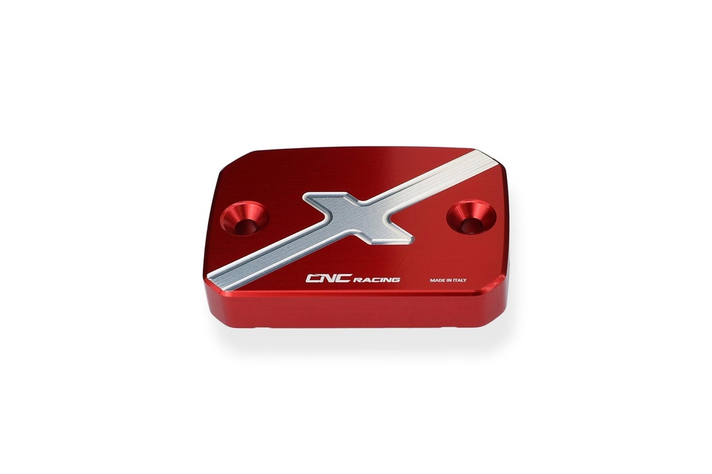 [CNC-TF201R] Front brake fluid reservoir cap Ducati DesertX (Red)