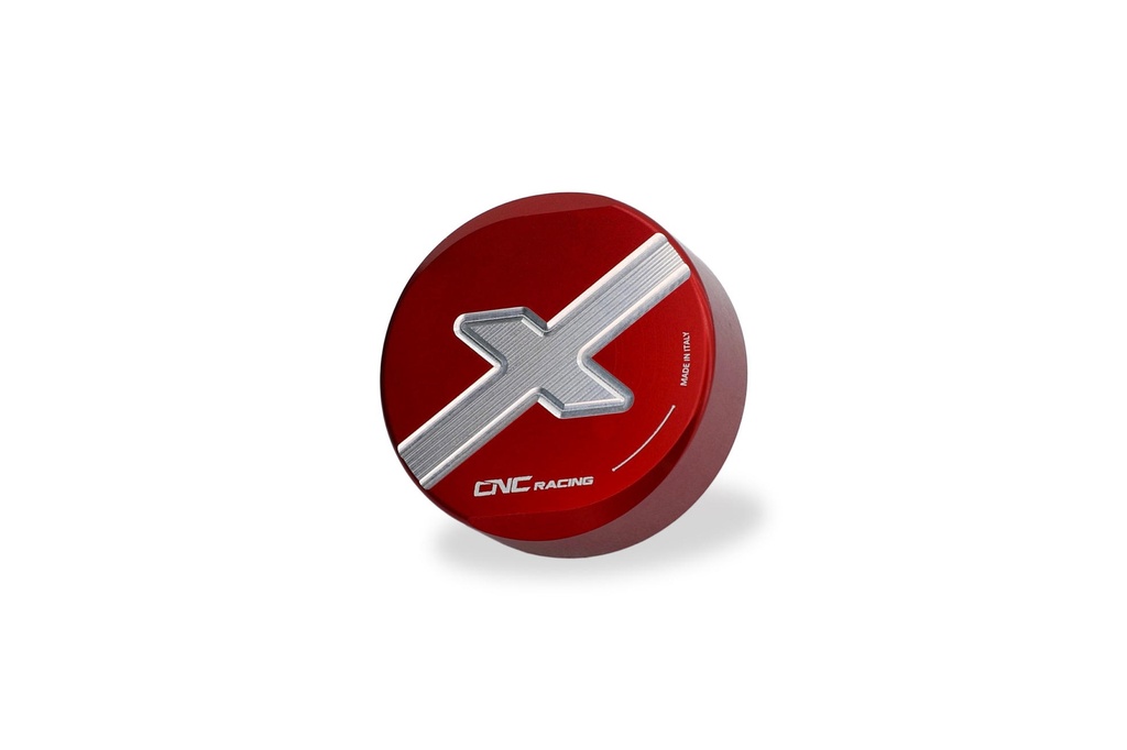 [CNC-TF203R] Rear brake fluid reservoir cap Ducati DesertX (Red)